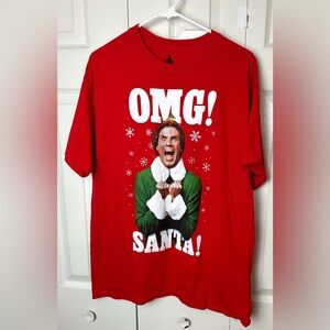 ELF Ripple Junction OMG! SANTA! T-Shirt Tee Red Christmas Holiday Party Buddy